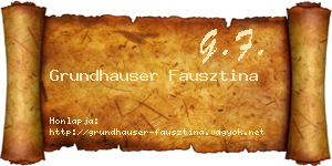Grundhauser Fausztina névjegykártya